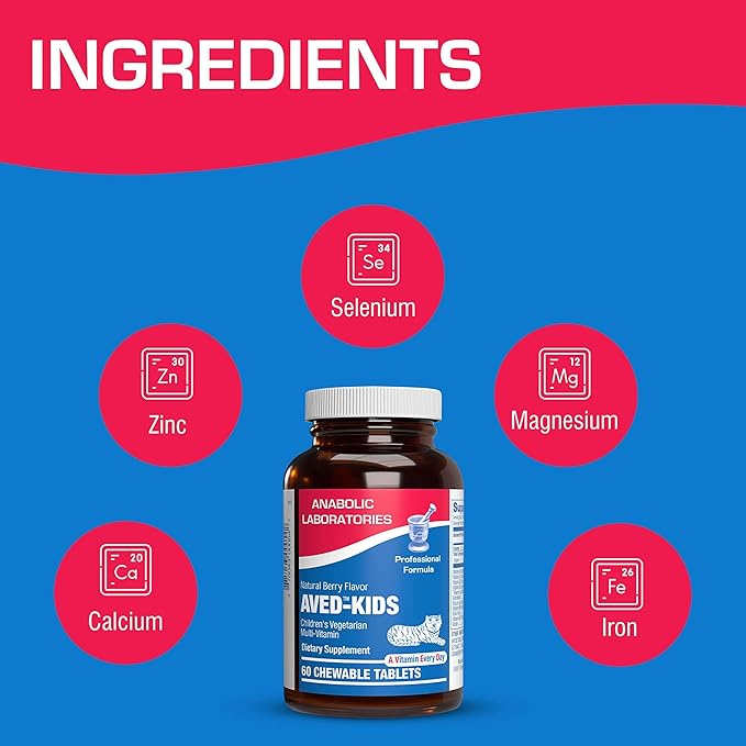 25-in-1 Kids Chewable Multivitamin - Clinically Formulated Kids Multivitamin with Iron Magnesium Vitamins A B Complex C D E Antioxidant Rich Fruit Extracts & More - Made in The USA - 1 Month Supply