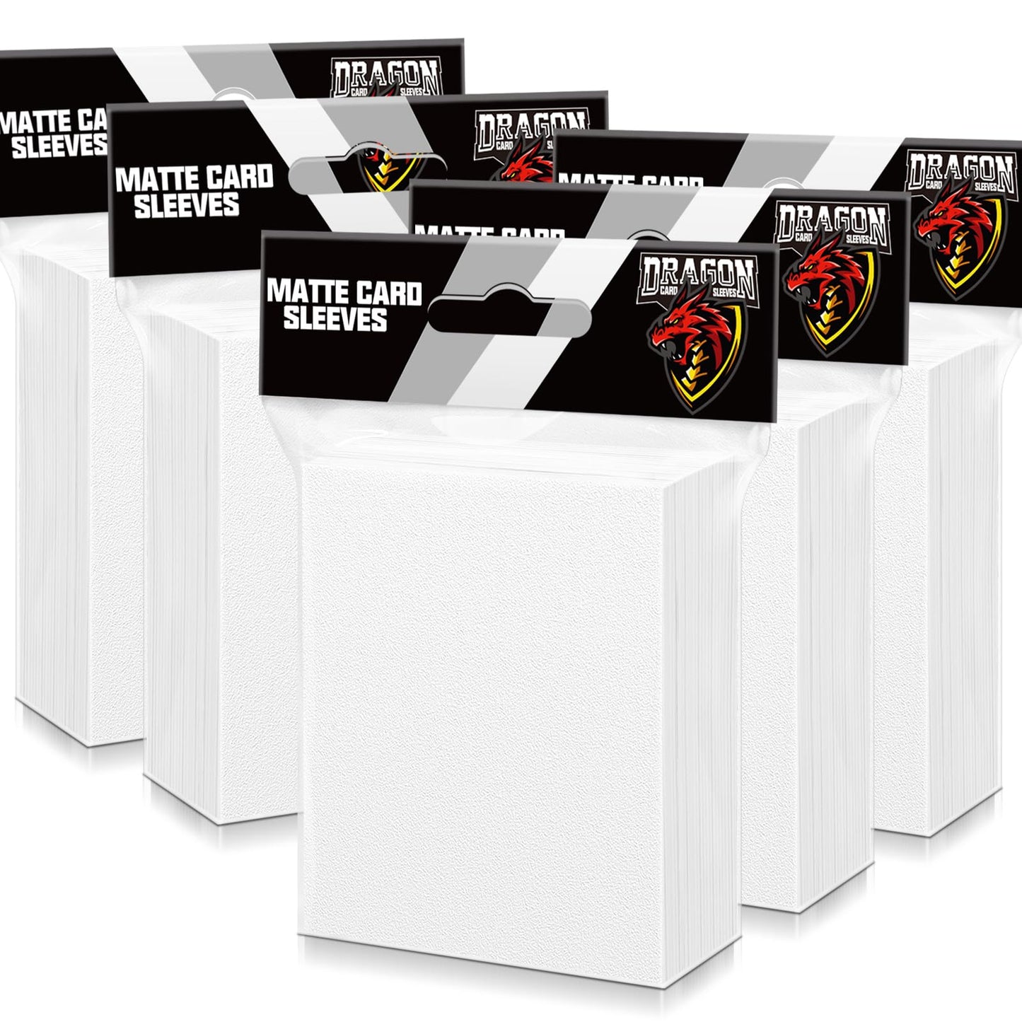 500 Pcs Card Sleeves for Trading Card, Matte Card Sleeves Deck Card Protectors Compatible with Baseball Cards, Sports Cards, Game Cards (White)