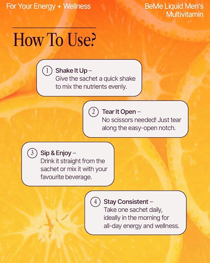 BeMe Liquid Multivitamin for Men - Clinically Tested Mens Multivitamin, 2X Faster Absorption & High Bioavailability - A, B-Complex, C, D, E, K, Calcium, Zinc, Magnesium - Non-GMO, Soy, Dairy Free