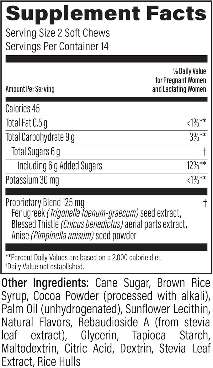 UpSpring Lactation Supplement for Breastfeeding, Lactation Snacks with Fenugreek and Blessed Thistle, Breastfeeding Essentials Support, Breast Milk Supply - Choco Raspberry (28 Count)