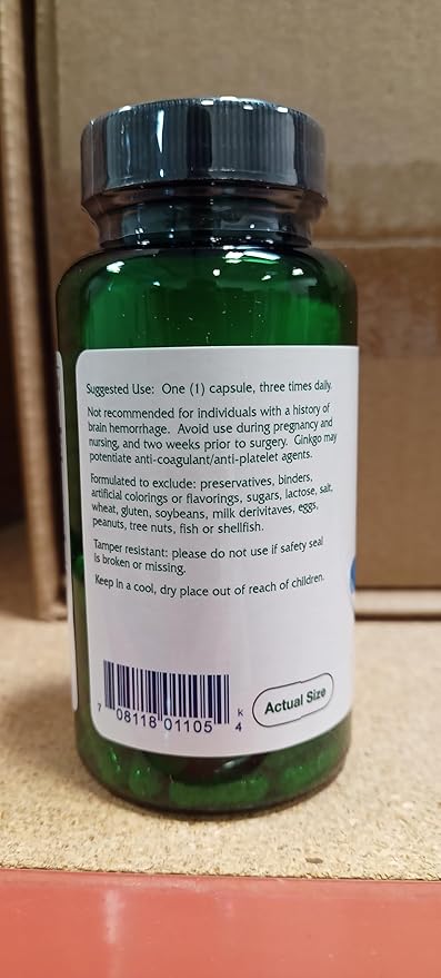 Vitanica Ginkgo Biloba Extract Supports Circulation and Cognitive Health, Standardized to 24% Flavone Glycosides, 6% Terpene Lactones, Vegan, Non-GMO, Gluten Free, 90 Capsules (Ginkgo Pro Logo)