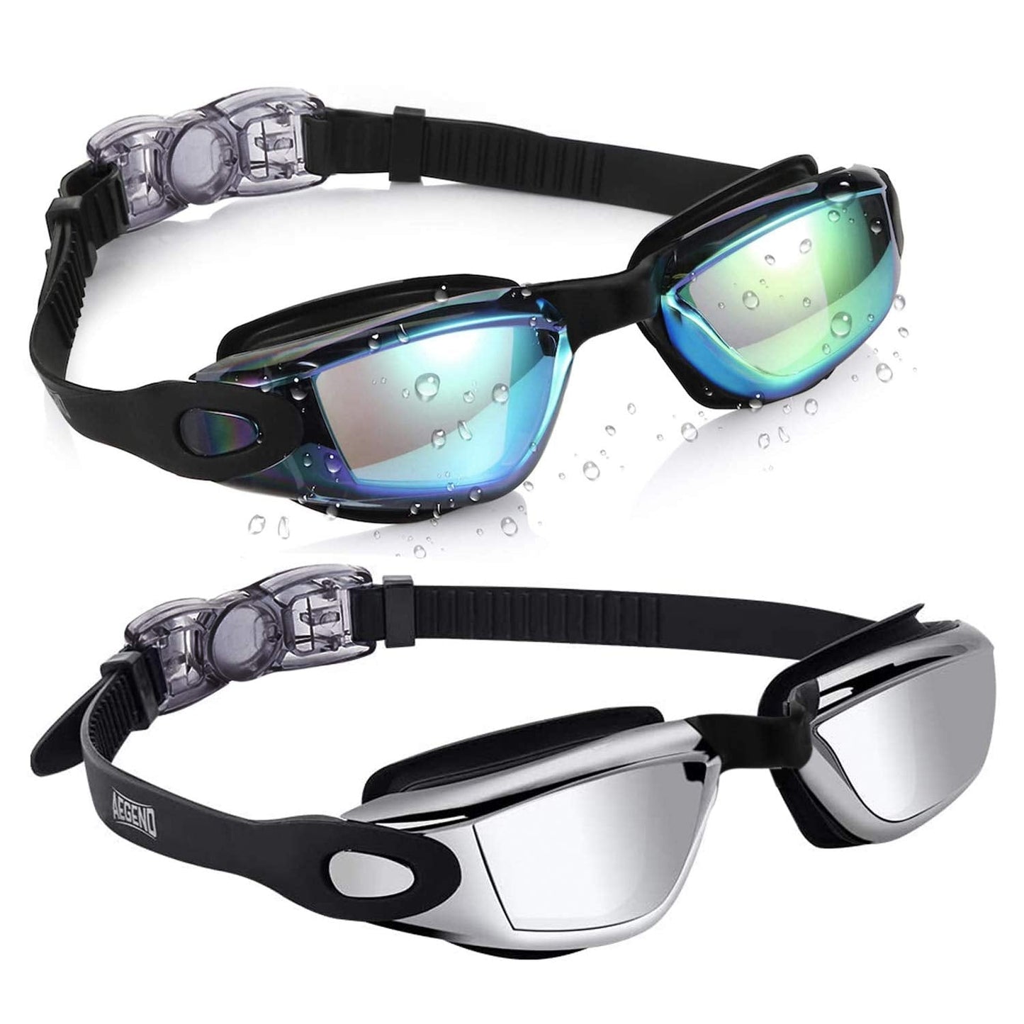 Aegend Kids Swim Goggles, Pack of 2 Swimming Goggles for Children Boys & Girls Age 3-14