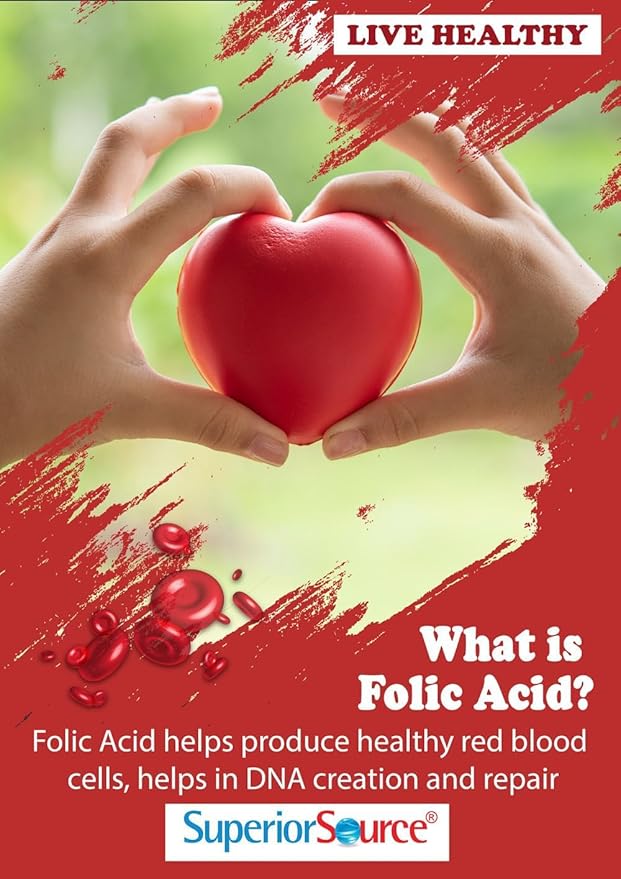 Superior Source No Shot Vitamin B-12 Methylcobalamin 1000 mcg, B-6 & Folic Acid 400 mcg - Supports Brain & Heart Health - Aids Natural Energy Levels - 60 Sublingual Dissolving Tablets