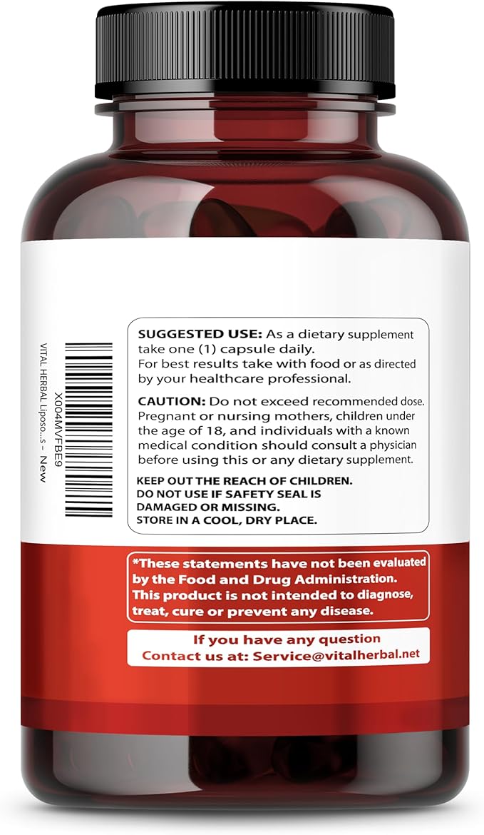 VITAL HERBAL Liposomal GLP-1 Support with Berberine & Akkermansia Probiotic Cinnamon – Supports Metabolism, Digestion & Microbiome Health – 150 Capsules – Made in The USA