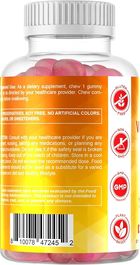 Vitamatic Sugar Free Vitamin D3 2000 IU - 120 Pectin Based Gummies - Great Taste - Healthy Bones, Mood & Immune System Function - Non-GMO - 120 Servings