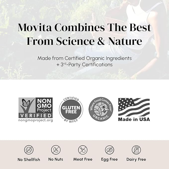 Movita Women’s Daily Multivitamin Bottle & Pouch Bundle - Organic Fermented Whole Foods for Enhanced Energy, Immunity & Vitality - Vegan, Gluten-Free, Non-GMO