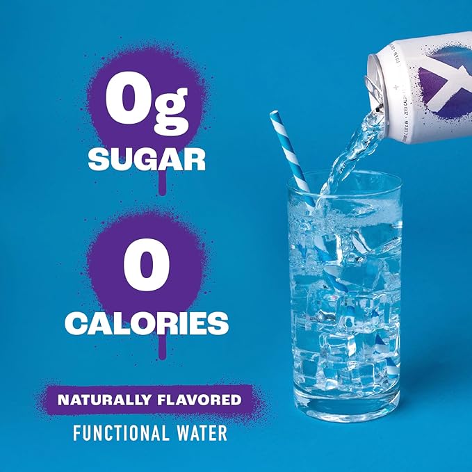 Yesly Functional Water, Pomegranate Acai Blueberry, Naturally Flavored Still Water with Electrolytes, Magnesium, Potassium, Vitamin C, B6 & B12, Zero Sugar, No Artificial Sweeteners, 16 Fl Oz Cans, 12 Pack