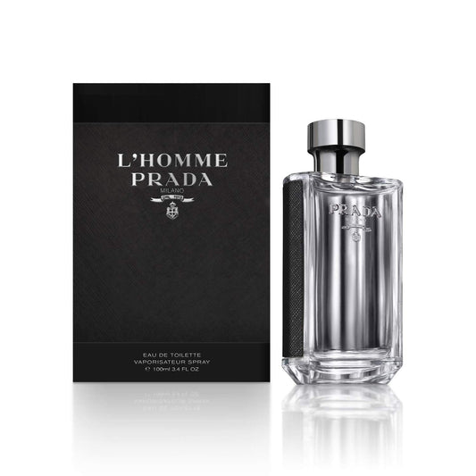 Prada L'Homme For Men Eau De Toilette Spray, 3.4 Fluid Ounce,(Packaging May Vary)