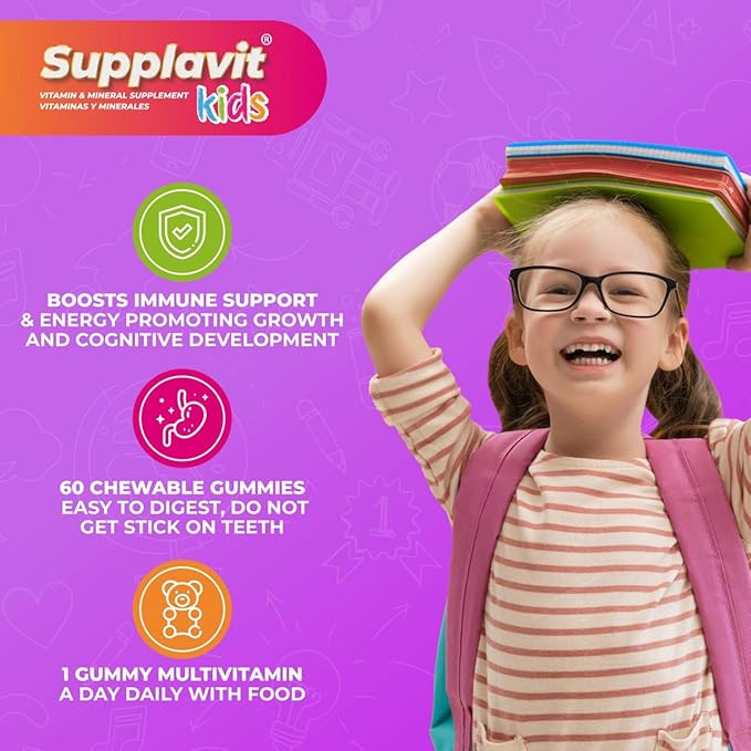 Kids Vitamins and Supplements, No Artificial Coloring, Allergen-Free for Healthy and Strong Children, Natural Fruit Flavors, Healthy and Delicious, (180 Gummies)