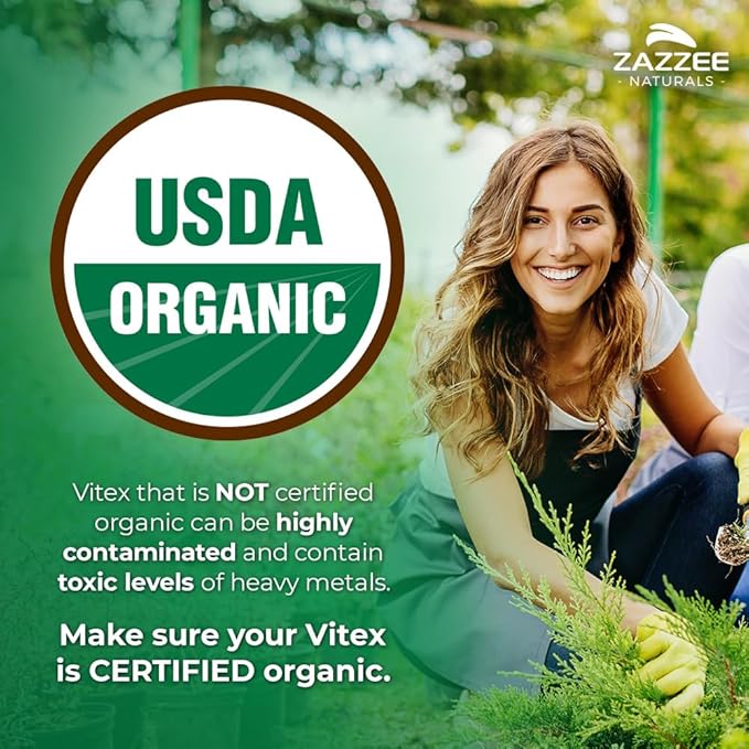 Zazzee Myo-Inositol Powder and USDA Organic Vitex Capsules, Vegan, All-Natural and Non-GMO