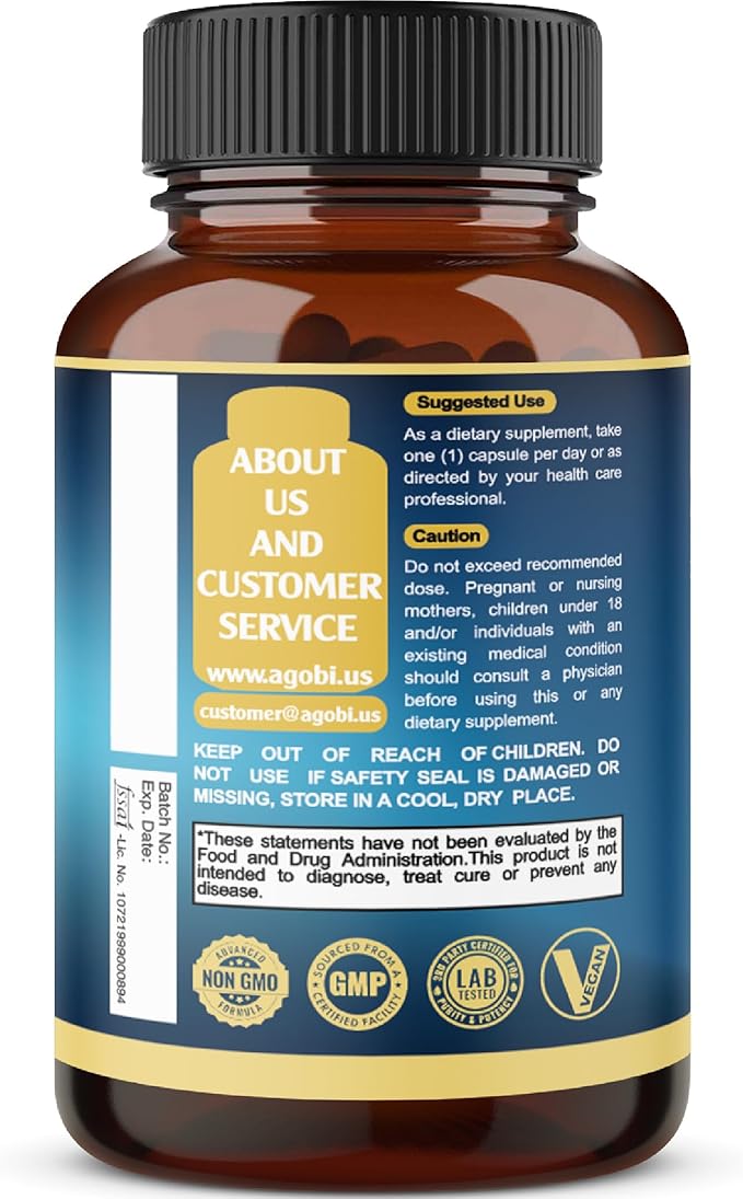 Ashwagandha Extract Capsule - Great Strength - 5in1 Blended Ginger, Turmeric, Rhodiola Rosea & Black Pepper - 90 Capsules for 3 Months - Strength, Spirit & Immune Support