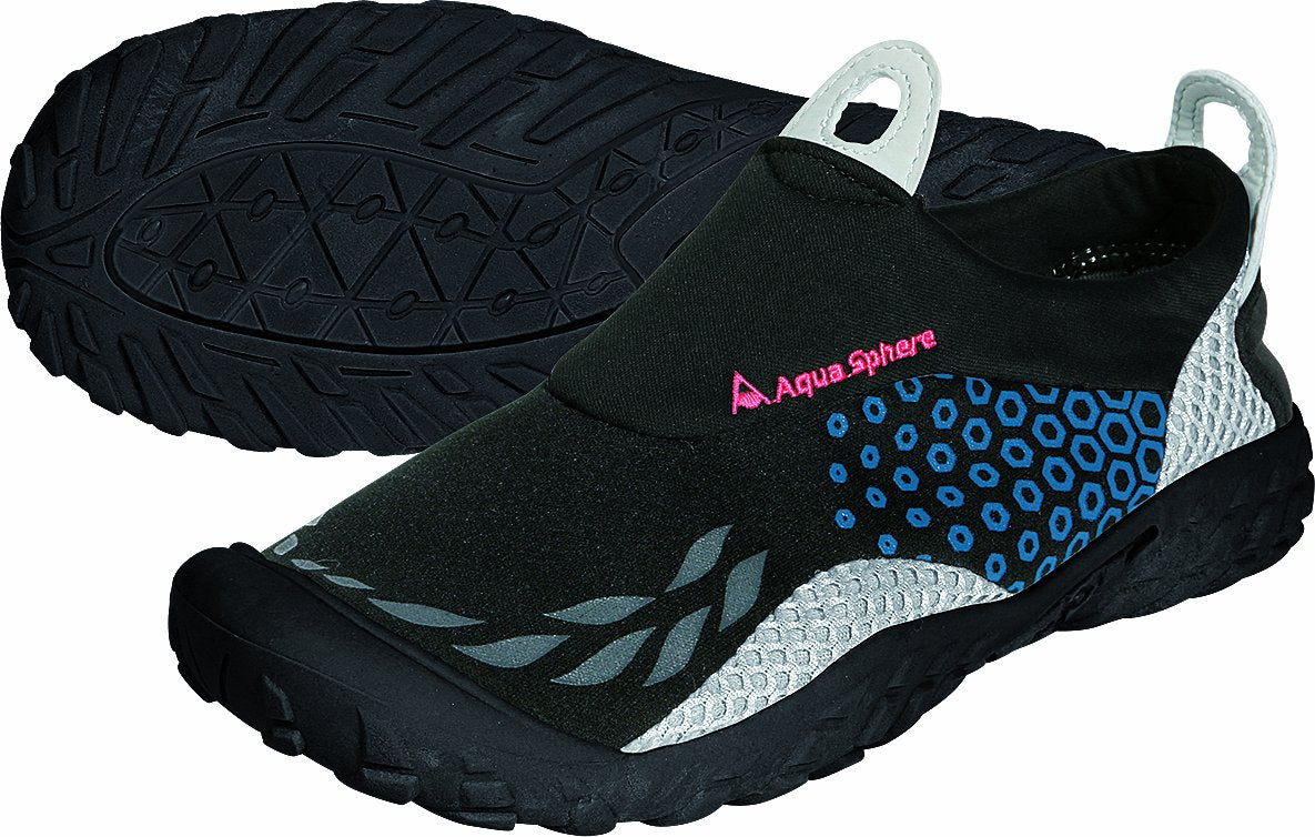Aqua Sphere Sporter Water Shoes, Size 11, Black/Blue