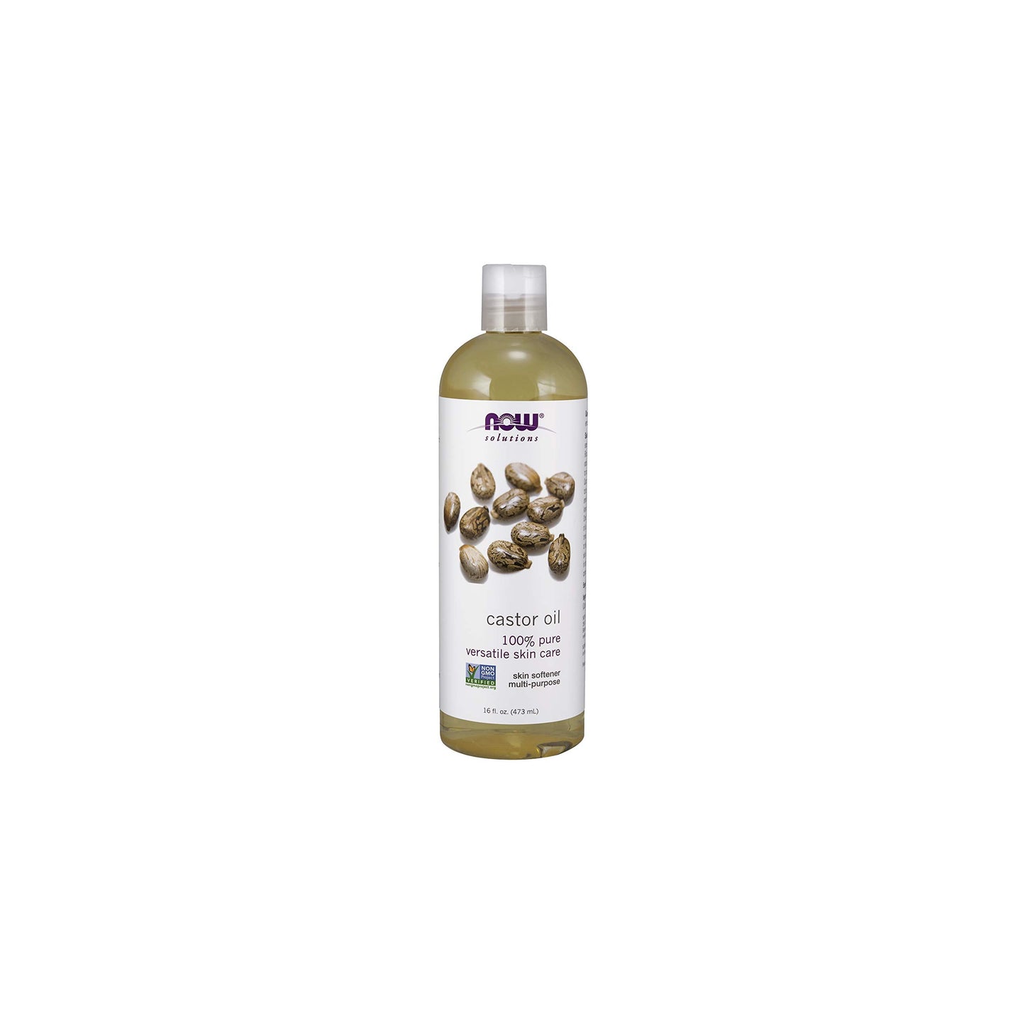 Now Solutions Castor Oil, 100 % Pure, 16-Ounce