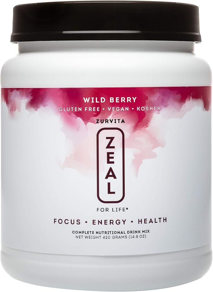 Zurvita - Zeal for Life 30-Day Wellness Bag - Wild Berry Flavor - Daily Nutritional Supplement for Vitality, Immunity, & Overall Wellness - 420 Grams