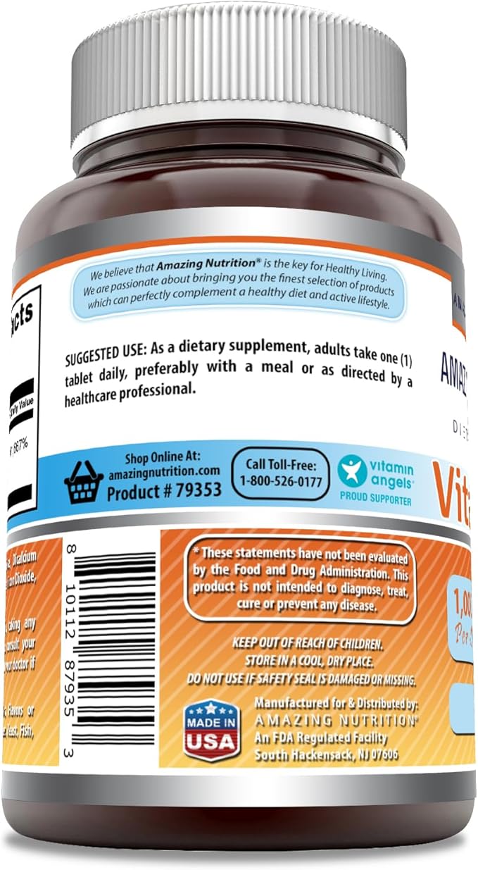 Amazing Formulas Vitamin B12 Supplement | 1000 Mcg per Serving | Tablets | Non-GMO | Gluten-Free | Made in USA (1 Pack, 300 Count)