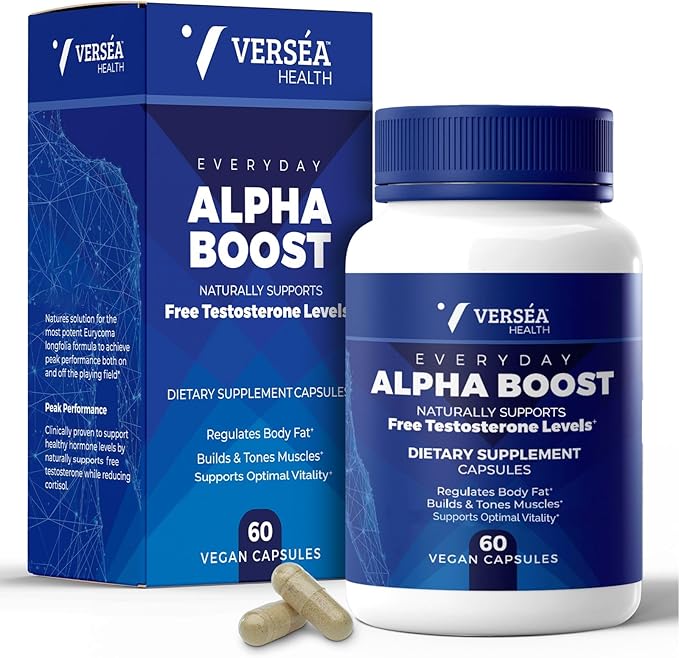 Alpha Boost โ Natural Free Testosterone Support, Energy, Stamina, Endurance & Vitality for Men & Women, Multivitamin for Healthy Aging & Performance