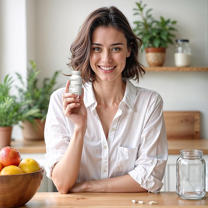 RetzlerRx® - Vitamin K2 Plus D3 5000 - Bioavailable Vitamin D 5000 IU (Cholecalciferol) with Vitamin K2 MK-7 - Heart, Arterial, Bone Health + Immune Support Supplement (120 Capsules) (120)