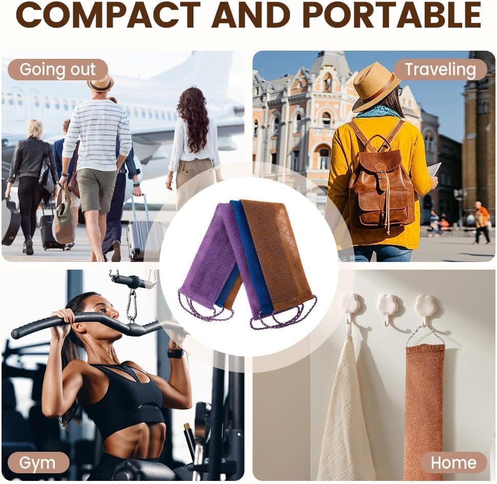 Afro Scrub African Exfoliating Net Sponge - Afro Scrub Body Scrubber for Bath & Shower, Exfoliating Washcloth for Daily Use, Premium Bath Sponge, Exfoliator for Shower (5Pcs A)