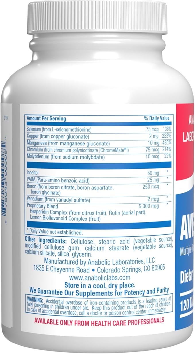 30-in-1 Adult Multivitamin with Iron - Antioxidant Rich Over 50 Multivitamin for Women and Men with Vitamins A C D E B Complex Zinc Magnesium Myo Inositol Citrus Bioflavonoids & More - 2 Month Supply