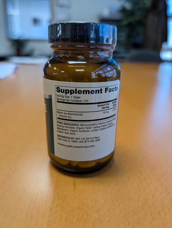 Dr. Mercola Niacinamide Vitamin B3-50 mg per Tablet - Supports Metabolic Health - Non-Flushing - Mini Tabs - Non-GMO, Gluten-Free & Soy-Free - 270 Servings (90 Tablets)