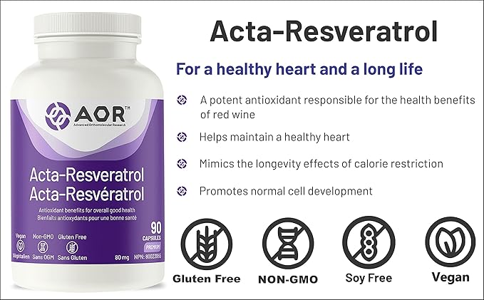 Acta Resveratrol (90 VeggieCaps) Brand: A.O.R Advanced Orthomolecular Research