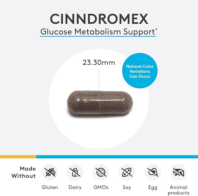 XYMOGEN CinnDromeX - Supports Metabolic Health, Healthy Blood Lipid Levels in The Normal Range, and Healthy Nerve Function - Cinnamon Supplement with Chromium, ALA, Ginseng + Green Tea (120 Capsules)