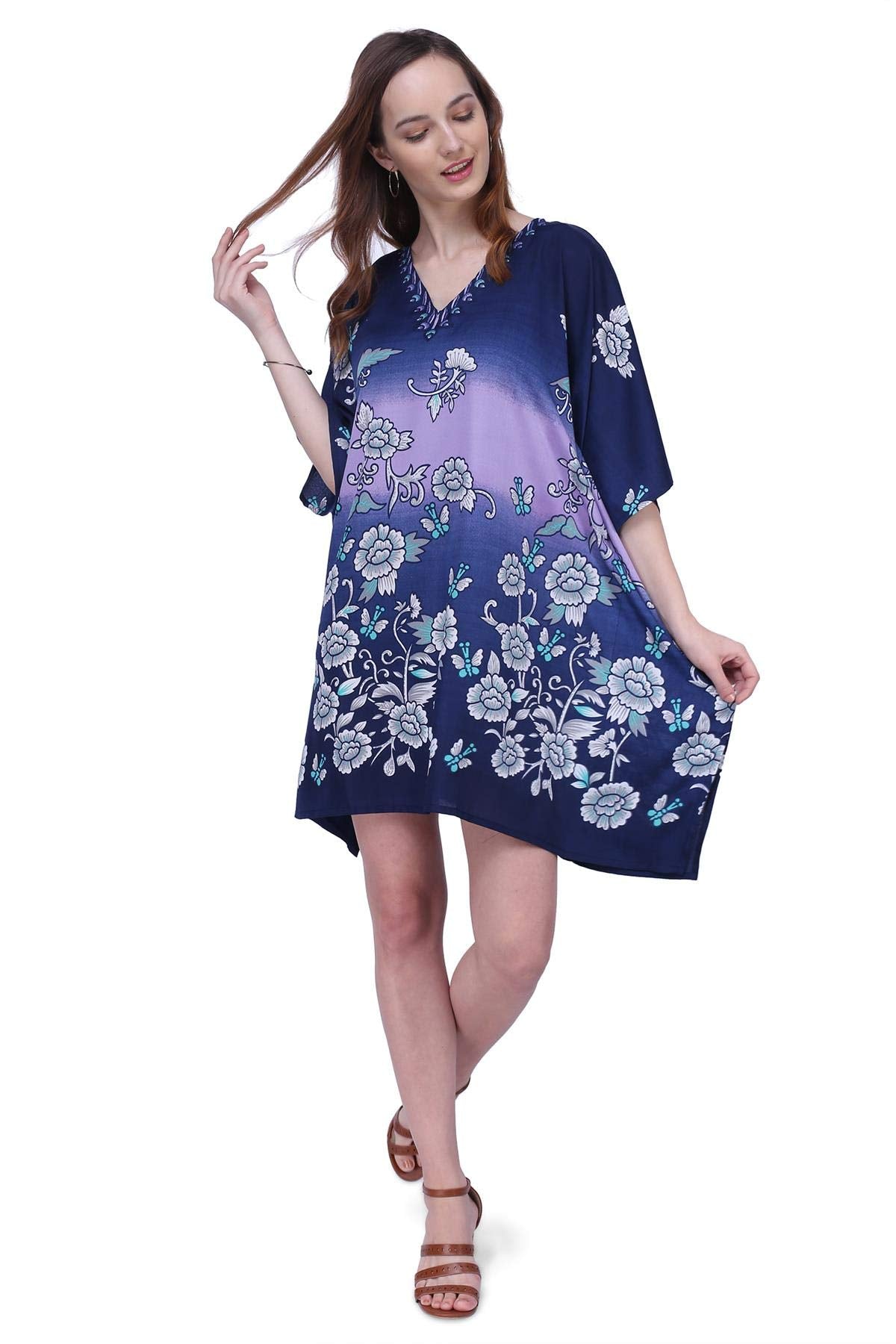 Miss Lavish London Kaftan Dress - Caftans for Women - Women's Caftans Suiting Teens to Adult Women in Regular to Plus Size (159-Blue 6-12)
