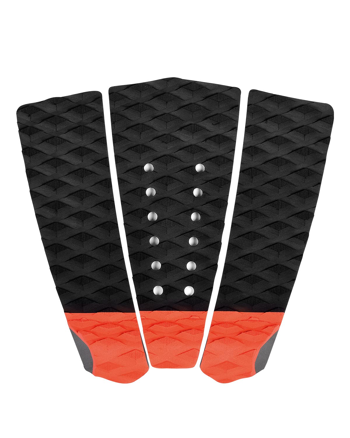 Abahub 3 Piece EVA Surfboard Deck Traction Pads with Kicker for Stomp Skimboards, Surf Boards, Funboard, Fish Board, Orange