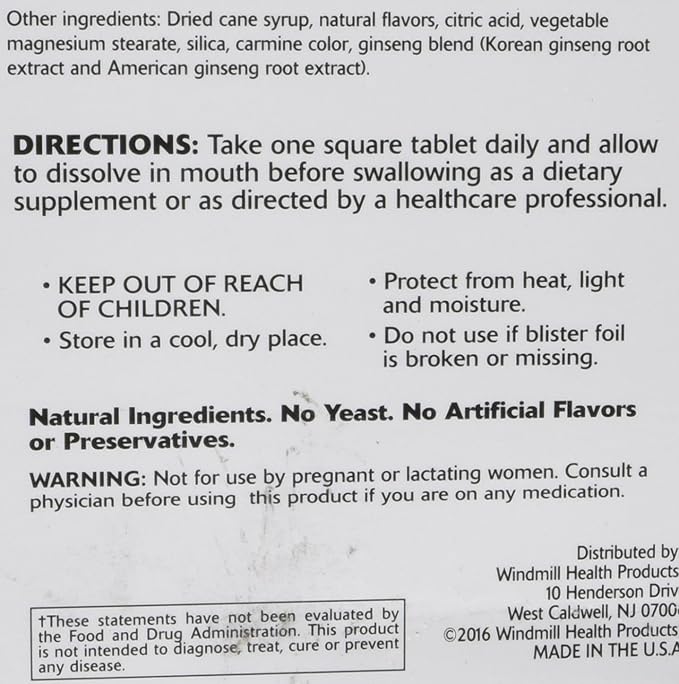 Windmill Health Products Hi-Ener-G Super B-12 5000 mcg, 30-Count Box