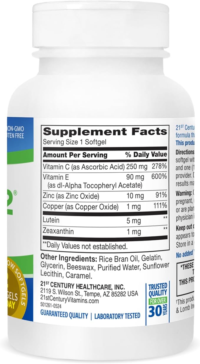 21st Century Healthy Eyes SuperView 2 Softgels, 120 Count