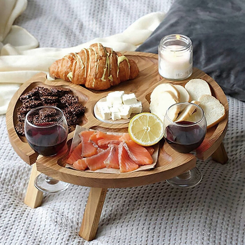 WORGEOUS Picnic Folding Desk Wine Storage 1Pcs 15.7Cm Height