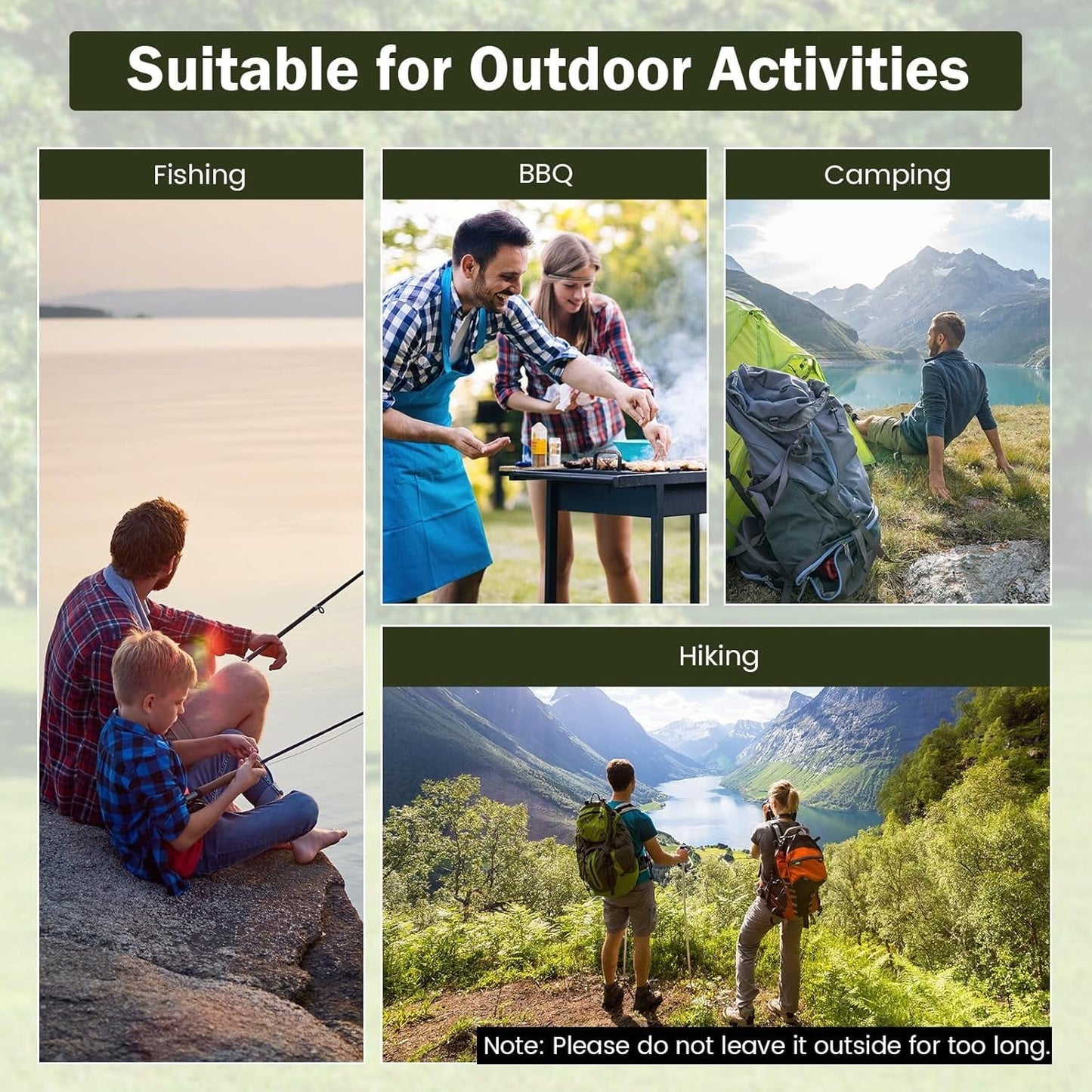 ZOPan Camping Chairs 2 Pack, Folding Beach Chairs for 330lbs, Outdoor Butterfly Chair, Portable Lawn Chairs for Picnic Fishing Hiking Mountaineering, Lightweight Bamboo Frame No Assembly (Black)