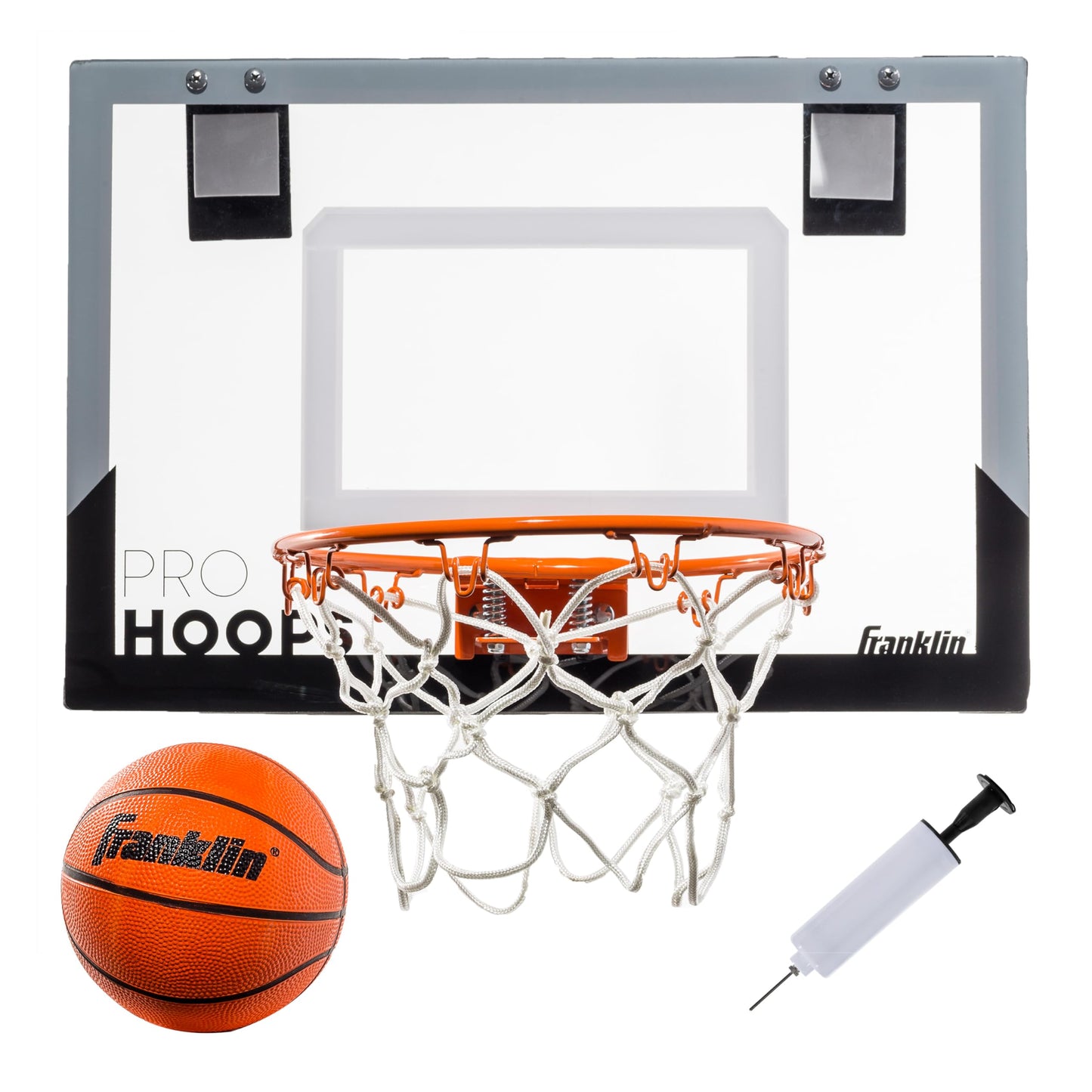 Franklin Sports 54132X Over The Door Mini Basketball Hoop - Slam Dunk Approved - Shatter Resistant - Accessories Included, 17.75" x 12"