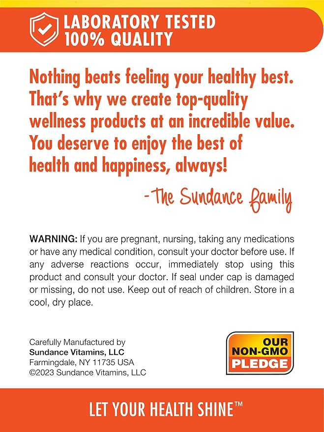 Sundance Vitamin B-1 | 100mg | 100 Tablets | Essential Vitamin Supplement | Vegetarian, Non-GMO, and Gluten Free Formula