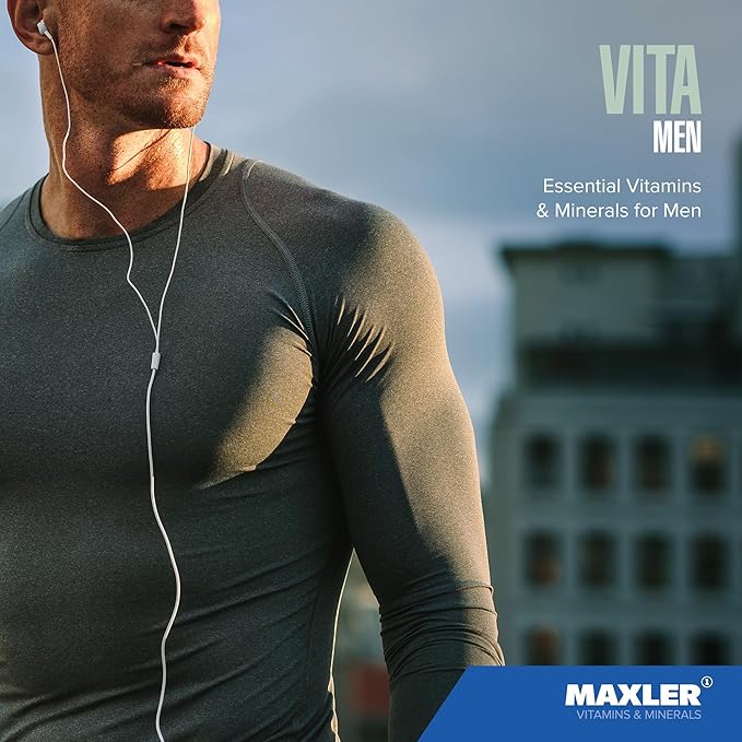 Maxler VitaMen Multivitamin for Men - High Potency Men's Multivitamins for Sports & Performance - Men's Vitamins & Minerals Blend, Amino Acids Blend, Enzyme Blend - 90 Tablets