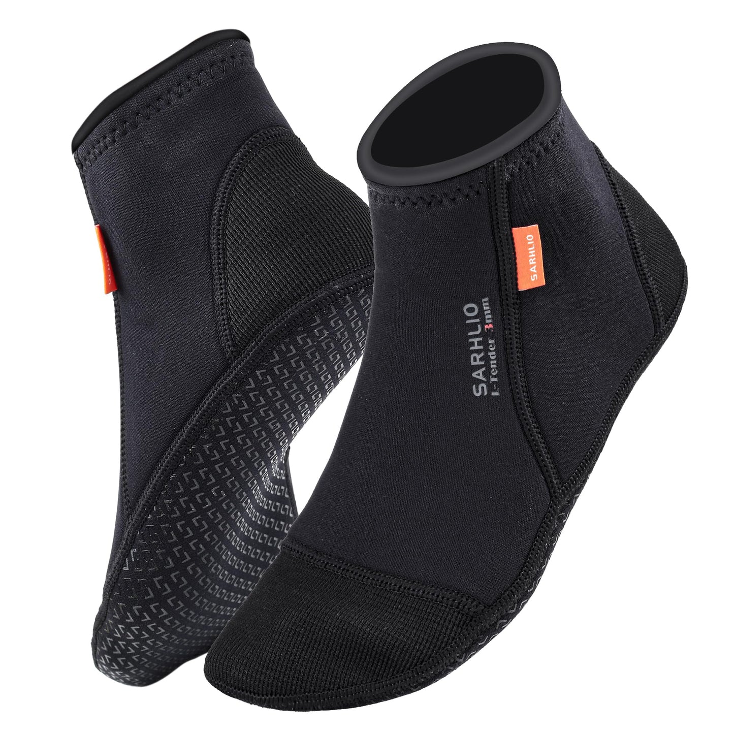 SARHLIO Neoprene 3mm Diving Socks with Reinforced Toe Heel Anti-Skid Thermal Booties for Swimming Kayaking Surfing Snorkeling (XS)