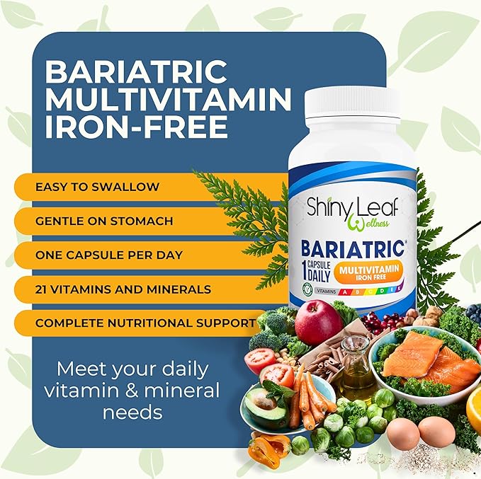 3-Month Post-Bariatric Bundle: Daily Multivitamin Without Iron Caps & Unflavored Calcium Citrate Mini Tablets with Vitamin D3 – Comprehensive Nutritional Support