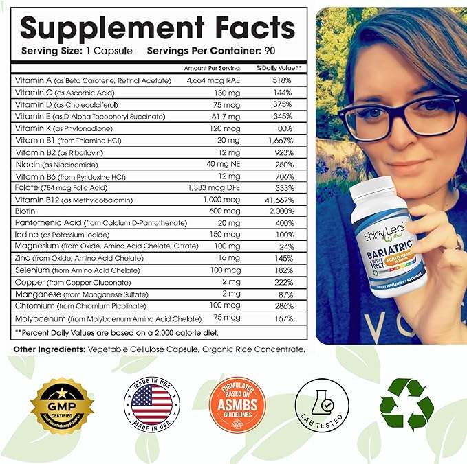 3-Month Post-Bariatric Bundle: Daily Multivitamin Without Iron Caps & Unflavored Calcium Citrate Mini Tablets with Vitamin D3 – Comprehensive Nutritional Support