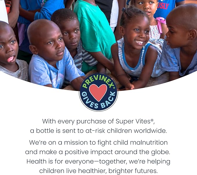 Super Vites® - Multivitamin for Kids, Chewable Tablets, Gluten Free, Soy Free, Dairy Free & Preservative Free with 28 Organic Super Fruits & Veggies, 4-Week Supply