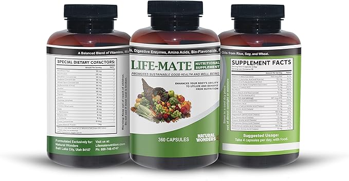 Natural Wonders Life Mate – Multivitamin Supplement | Prenatal Multi-Vitamins for Women with Nutritional and Immune Support | Energy Supplements for Men & Women (120 Capsules)