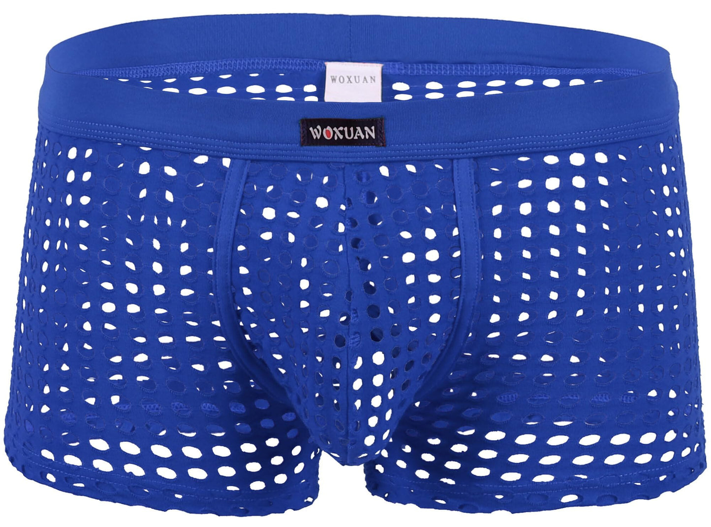 Panegy Men's Fishnet Mesh Boxer Briefs Hollow Openwork Lounge Shorts Elastic Waist Loose Shorts Swim Trunk Board Shorts Bikini Bottoms