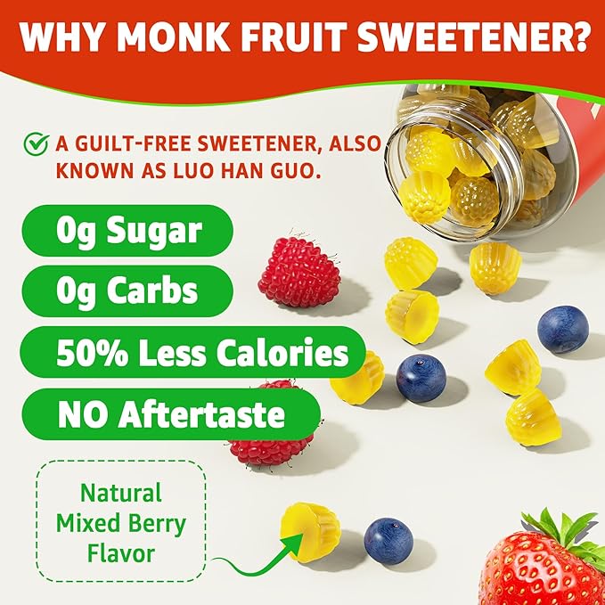 Vitamin B-Complex Gummy Supplements, with Vitamin B12, B7 as Biotin, B6, B3 as Niacin, B5, B6, B8, B9, VC, Zinc for Stress, Healthy Immune System and Energy - Sugar Free, Vegan, 120 Count