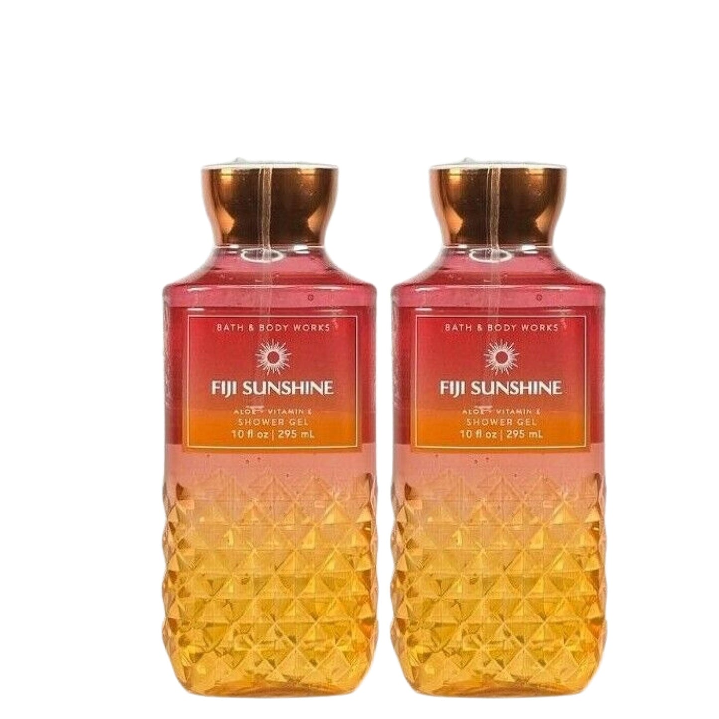 Bath & Body Works Shower Gel Gift Set 10oz Each Pack of 2 (Fiji Sunshine) 10.00 Ounce (Pack of 2)