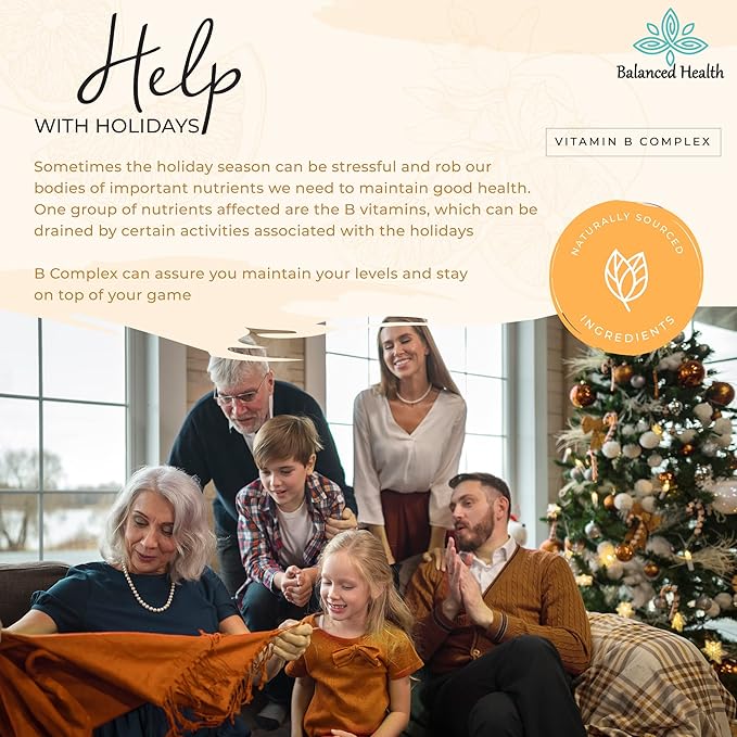 Vitamin B-Complex Drops, 2oz, 60 Doses, All 8 B-Vitamins, Immune Energy Support Supplement Non GMO Vegetarian Safe