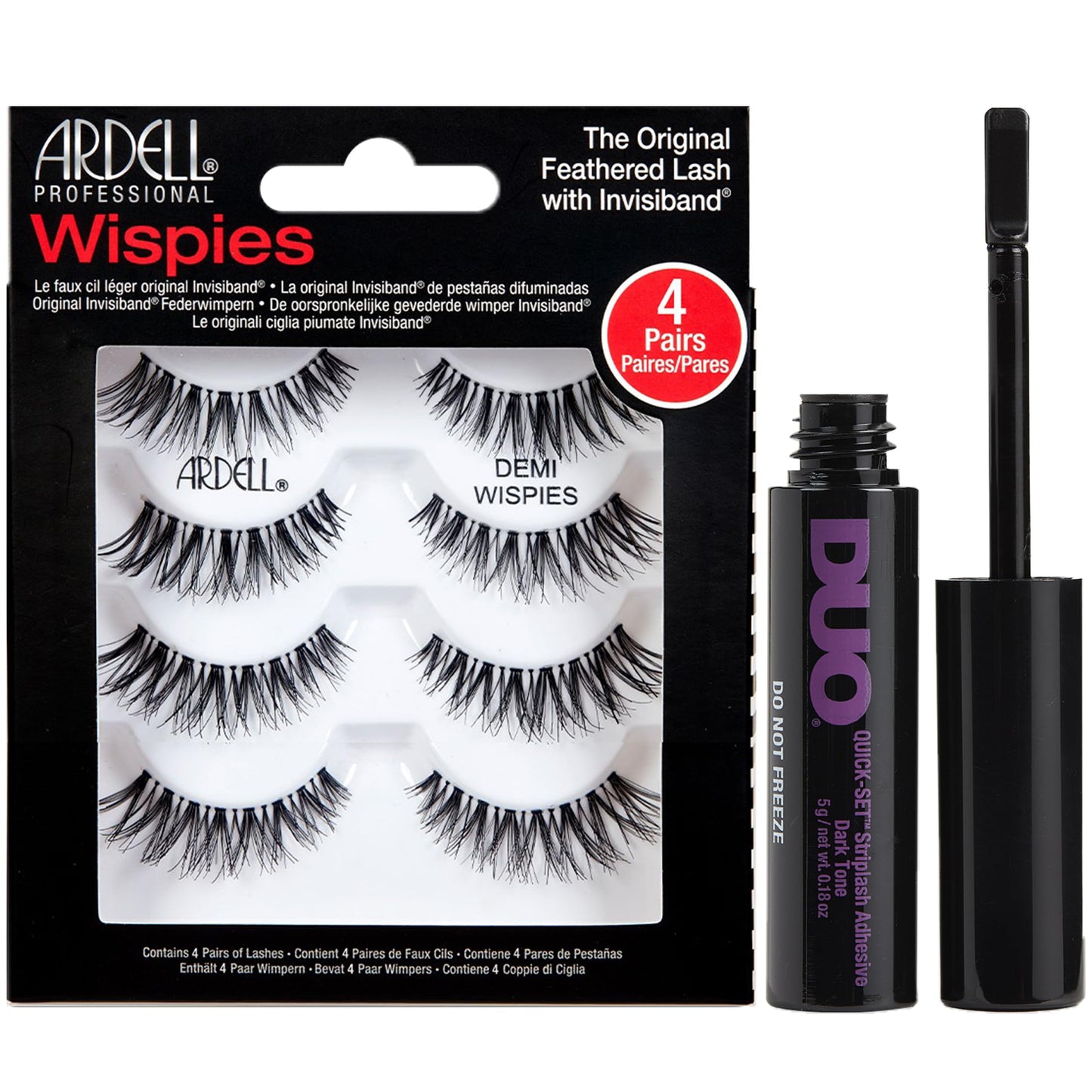 A Perfect Set - Ardell Faux Mink Demi Wispies Multi-Pack and Duo Quick-Set Strip Lash Adhesive