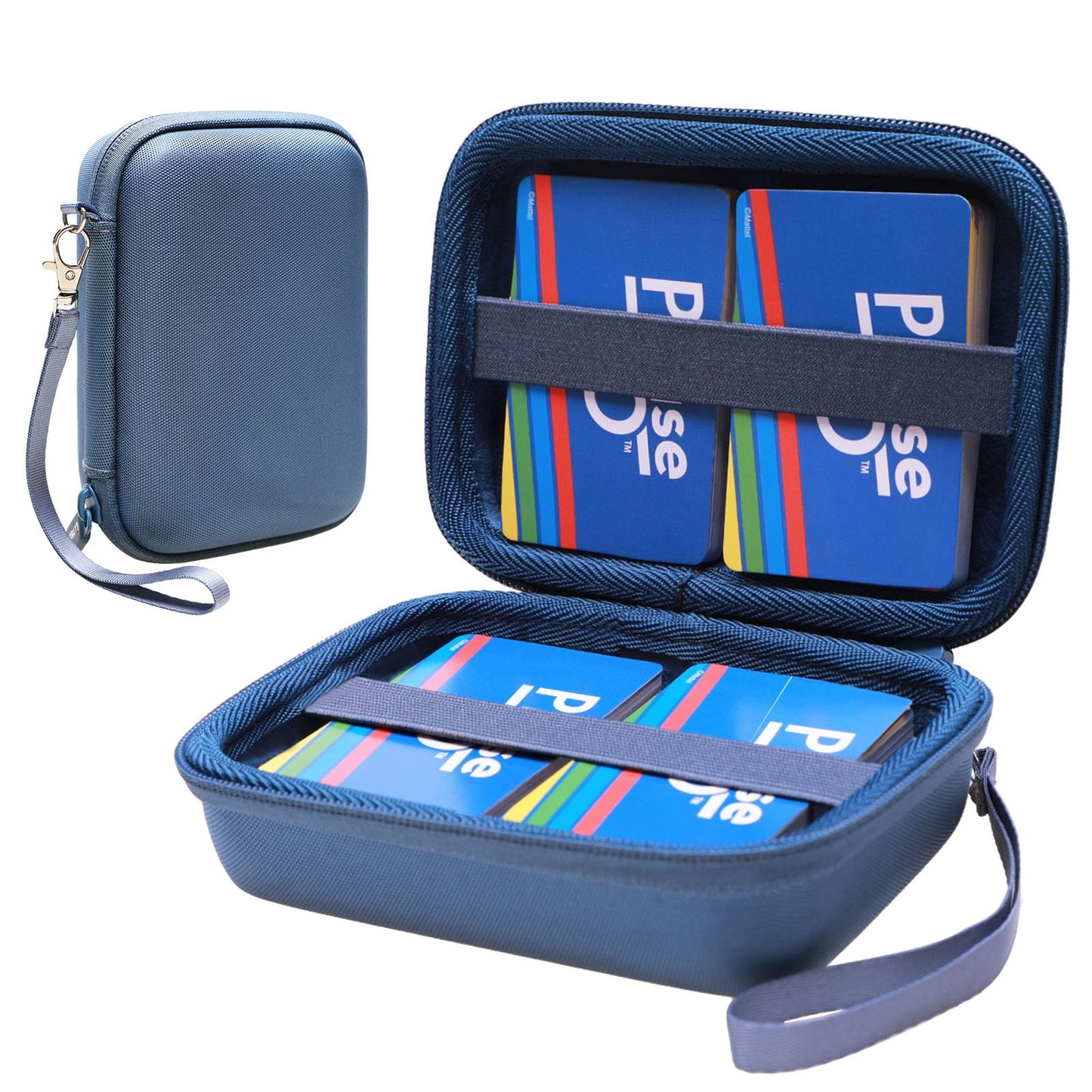 LTGEM Travel cards Hard Case,PTCG Trading Cards,Can accommodate 300+game cards,compatible classic game cards such as Phase 10/UNO etc.(Dark Blue)