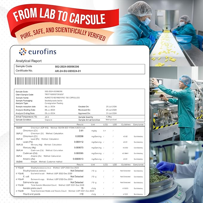 8 in 1 Berberine Supplement - Per Capsule Provides - Support Digestion, Immunity - with Ceylon Cinnamon, Milk Thistle, Turmeric, Bitter Melon