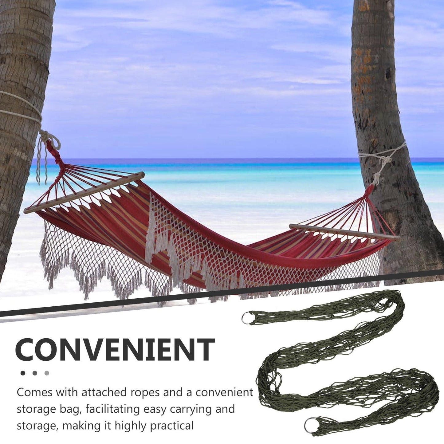 TINKSKY Nylon Hammock Durability Multiple Users Outdoor Use Army Set