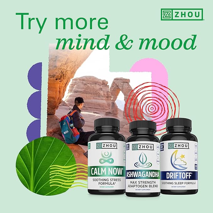 Zhou Neuro-Peak - Brain Supplements for Memory and Focus, Nootropic for Men & Women, Brain Support Pill for Adults, Brain Vitamins - 30 Veggie Capsules (Pack of 1)