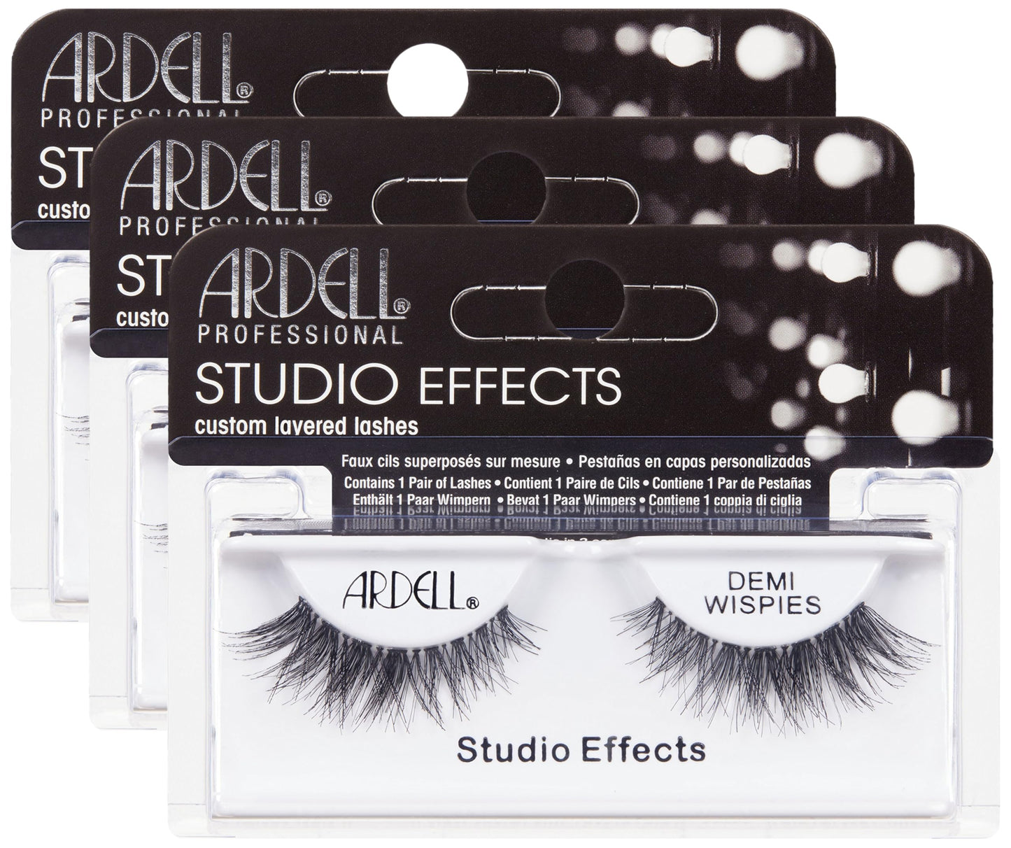 Ardell Lashes Studio Effect Demi Wispies Black (Pack of 3)